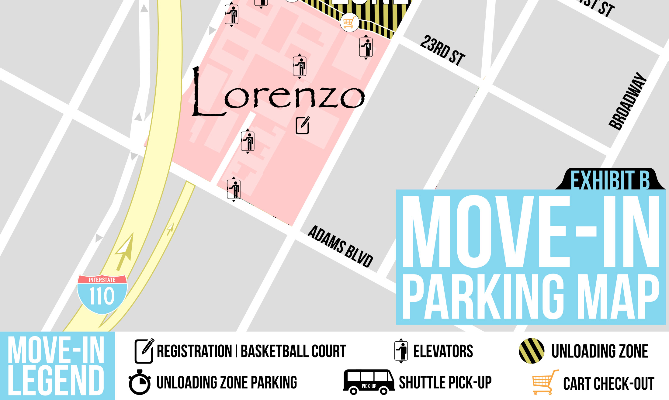 Lorenzo Move-In Parking Map